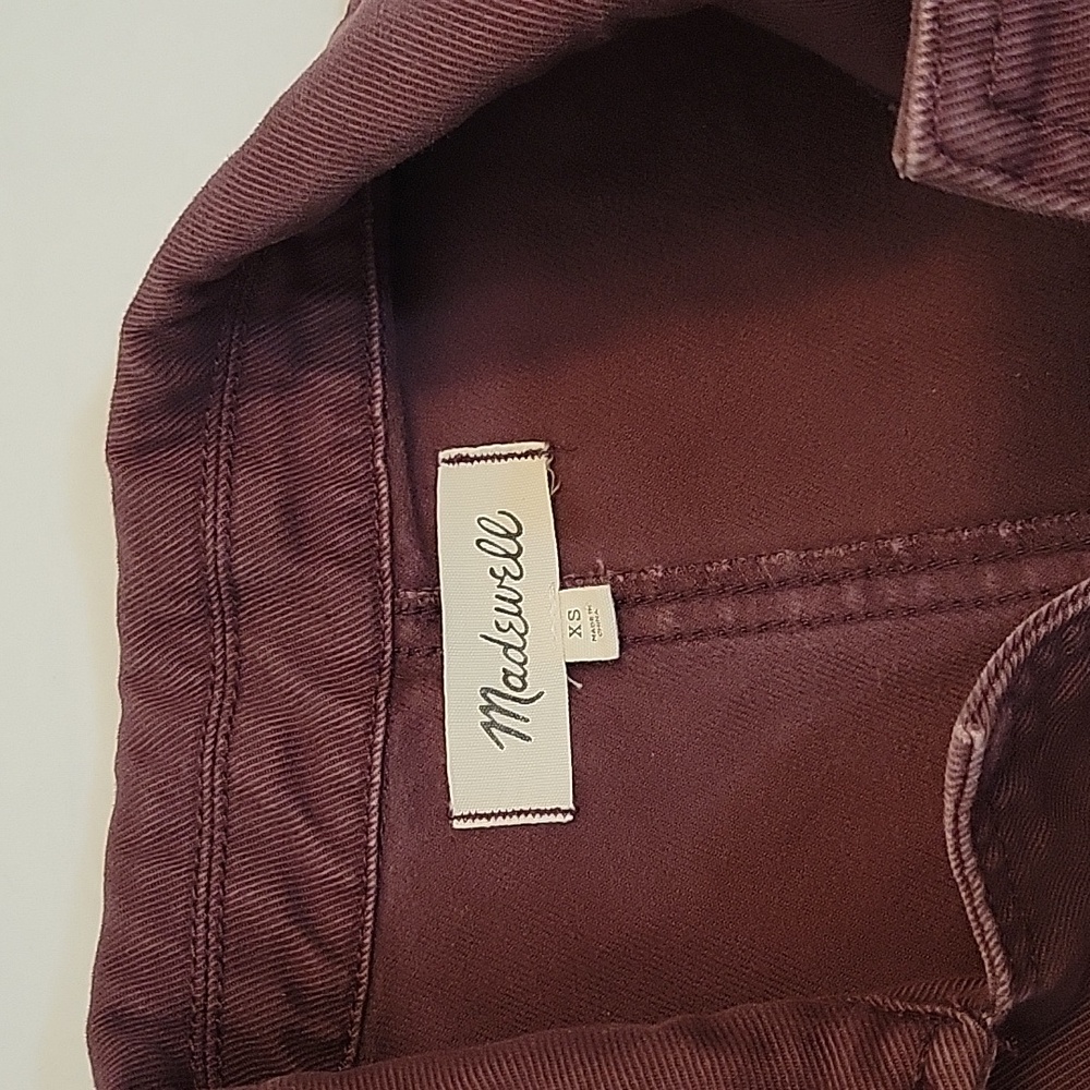 Madewell coverall jumpsuit size XS plum color 100%cotton 6 pockets - Picture 13 of 14